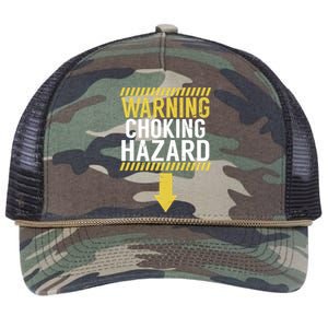 Warning Choking Hazard Funny Dick Joke Gifgift Retro Rope Trucker Hat Cap