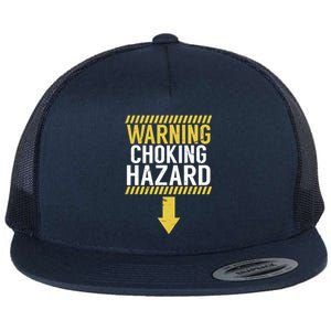 Warning Choking Hazard Funny Dick Joke Gifgift Flat Bill Trucker Hat