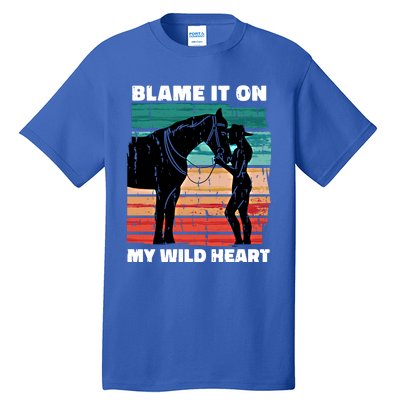 Wo Cow Horse Lover Design Funny Gift Tall T-Shirt