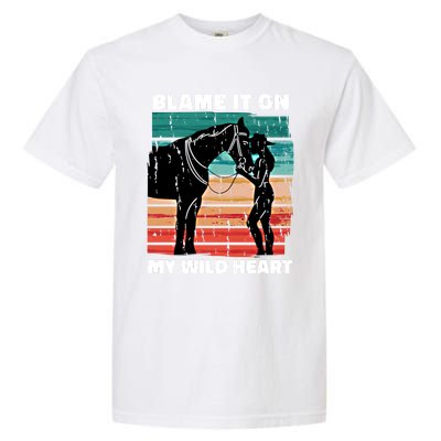 Wo Cow Horse Lover Design Funny Gift Garment-Dyed Heavyweight T-Shirt