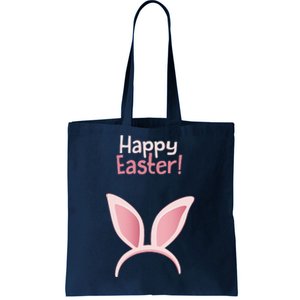 Womens Cute Happy Easter With Bunny Rabbit Ears Antenna Tote Bag