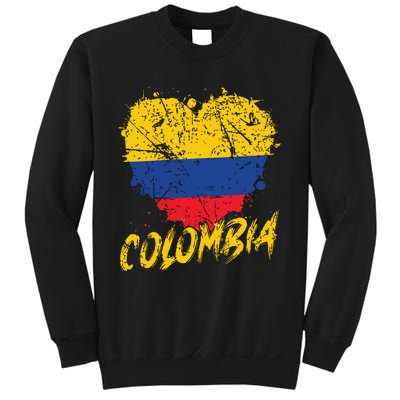 Women Colombia Heart Flag Sweatshirt