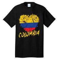 Women Colombia Heart Flag Tall T-Shirt