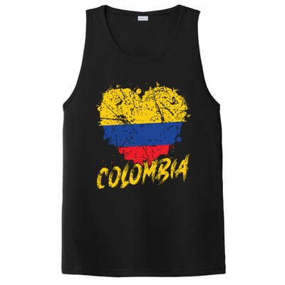 Women Colombia Heart Flag PosiCharge Competitor Tank