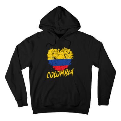 Women Colombia Heart Flag Tall Hoodie