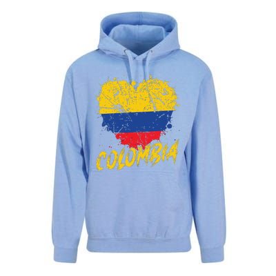 Women Colombia Heart Flag Unisex Surf Hoodie