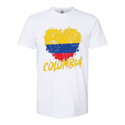 Women Colombia Heart Flag Softstyle CVC T-Shirt