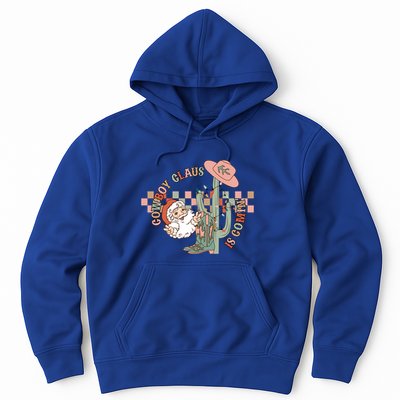 Western Christmas Howdy Cow Santa Cow Claus Is Coming Meaningful Gift Hoodie