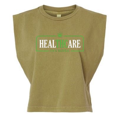 Weed Cannabis Healthcare Medical THC Marijuana Stoner Gift Garment-Dyed Women's Muscle Tee