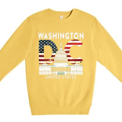 Washington Capitol Hill Souvenir Gift Washington Dc Premium Crewneck Sweatshirt