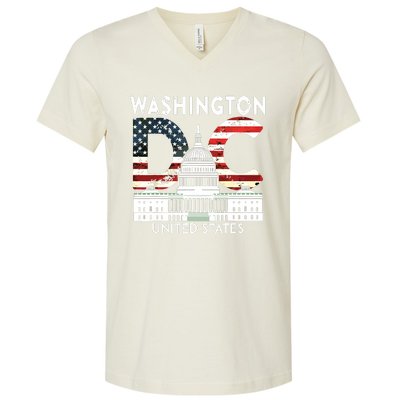 Washington Capitol Hill Souvenir Gift Washington Dc V-Neck T-Shirt