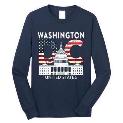 Washington Capitol Hill Souvenir Gift Washington Dc Long Sleeve Shirt