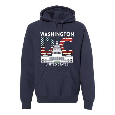 Washington Capitol Hill Souvenir Gift Washington Dc Premium Hoodie