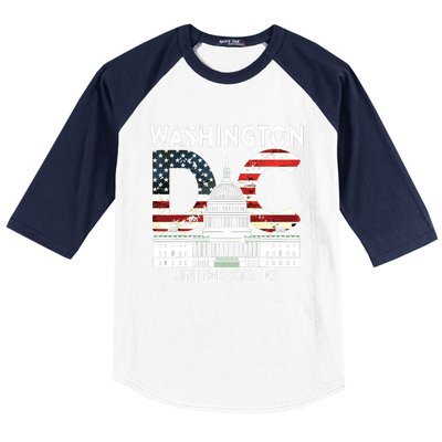 Washington Capitol Hill Souvenir Gift Washington Dc Baseball Sleeve Shirt