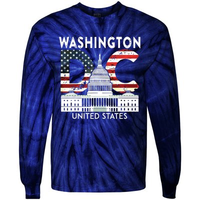 Washington Capitol Hill Souvenir Gift Washington Dc Tie-Dye Long Sleeve Shirt