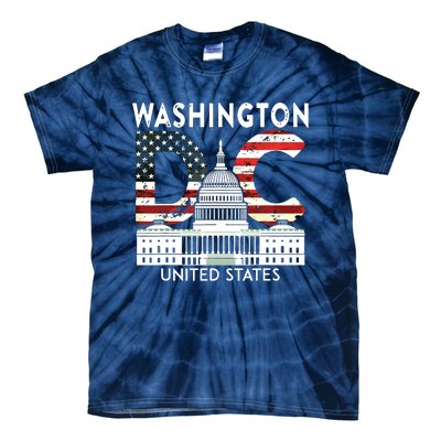 Washington Capitol Hill Souvenir Gift Washington Dc Tie-Dye T-Shirt