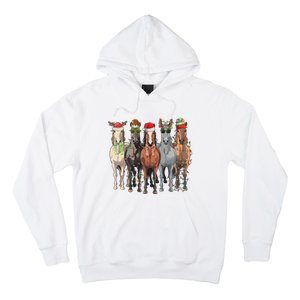 Western Christmas Horse Lover Happy Santa Claus Hoodie