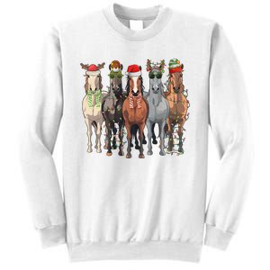 Western Christmas Horse Lover Happy Santa Claus Sweatshirt