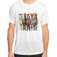 Western Christmas Horse Lover Happy Santa Claus Adult ChromaSoft Performance T-Shirt