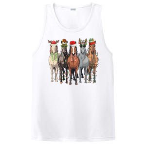 Western Christmas Horse Lover Happy Santa Claus PosiCharge Competitor Tank