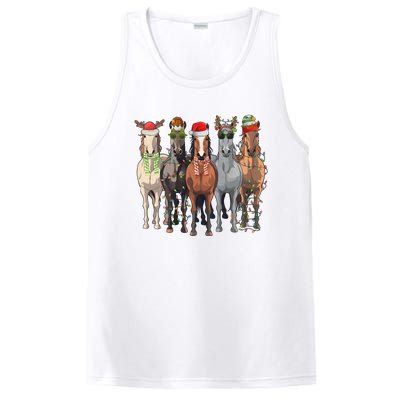 Western Christmas Horse Lover Happy Santa Claus PosiCharge Competitor Tank