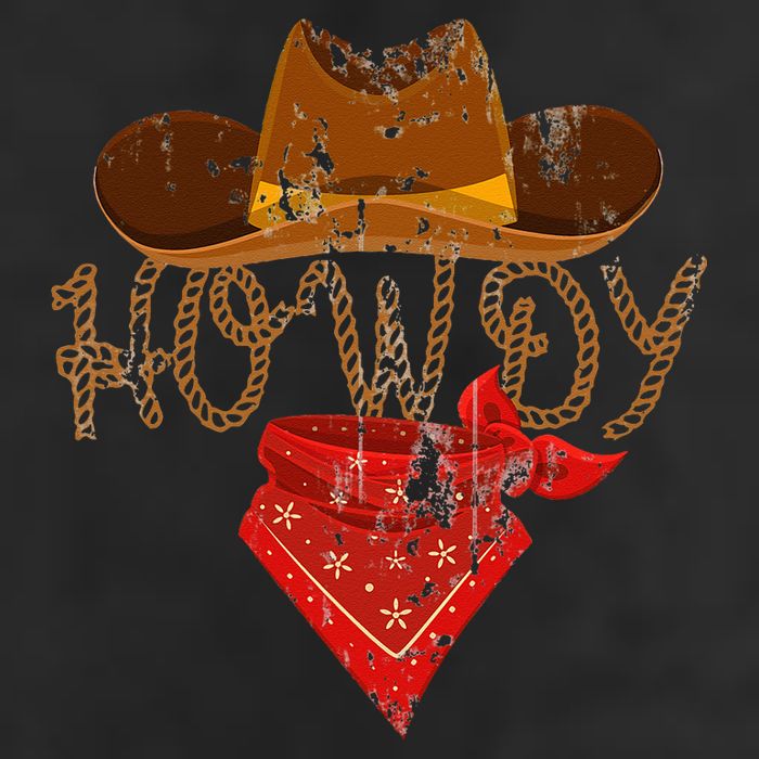Western Cowboy Howdy Classic Fit Black Polyester & Cotton Beanie