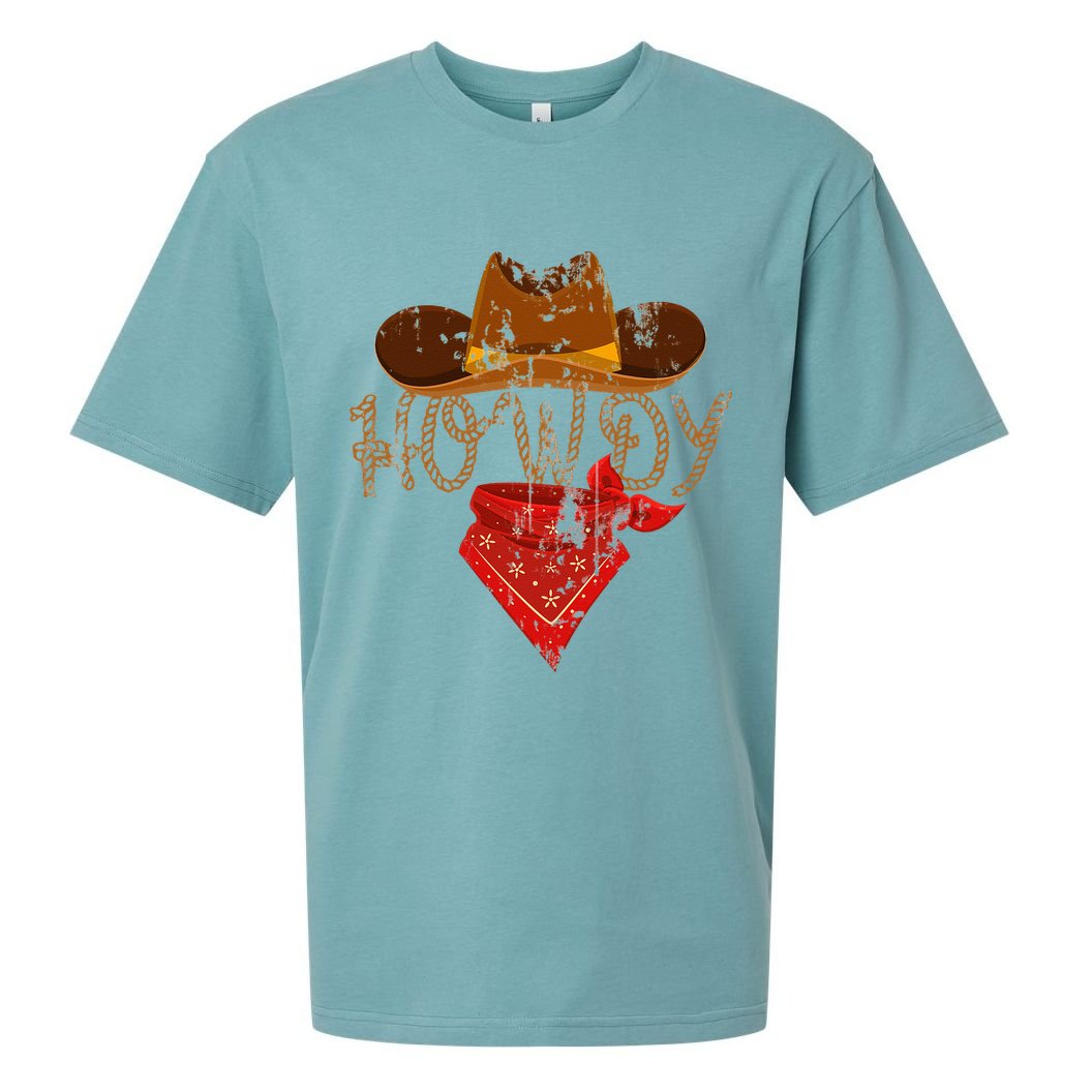 Western Cowboy Howdy Classic Fit Black Polyester & Cotton Sueded Cloud Jersey T-Shirt
