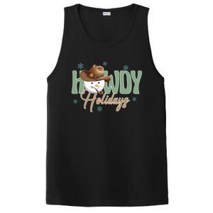 Western Christmas Howdy Cow Santa Christmas Howdy Holiday Gift PosiCharge Competitor Tank