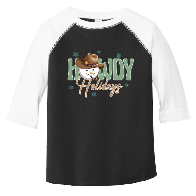 Western Christmas Howdy Cow Santa Christmas Howdy Holiday Gift Toddler Fine Jersey T-Shirt
