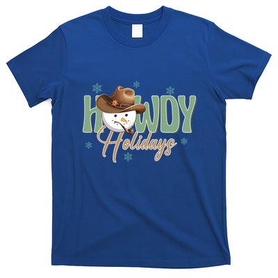 Western Christmas Howdy Cow Santa Christmas Howdy Holiday Gift T-Shirt