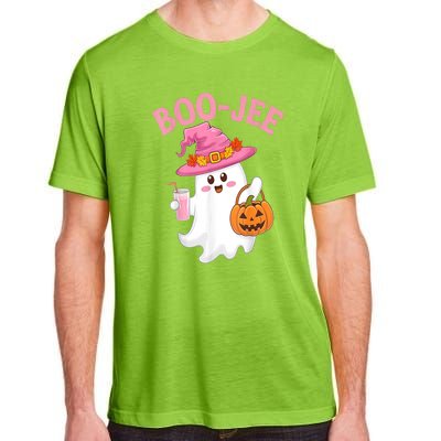 Women Cute Halloween Ghost Drinking Coffee Pumkin Ghost Ice Coffee Gift Adult ChromaSoft Performance T-Shirt