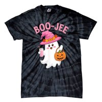 Women Cute Halloween Ghost Drinking Coffee Pumkin Ghost Ice Coffee Gift Tie-Dye T-Shirt