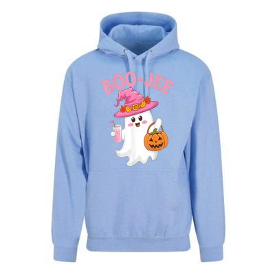 Women Cute Halloween Ghost Drinking Coffee Pumkin Ghost Ice Coffee Gift Unisex Surf Hoodie