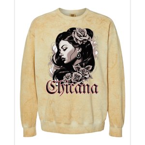 WomanS Chola Hispanic Latino Mexican Chicano Cholo Chicana Colorblast Crewneck Sweatshirt