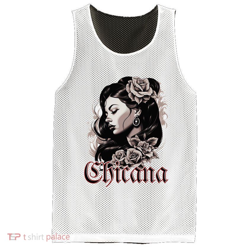 WomanS Chola Hispanic Latino Mexican Chicano Cholo Chicana Mesh Reversible Basketball Jersey Tank