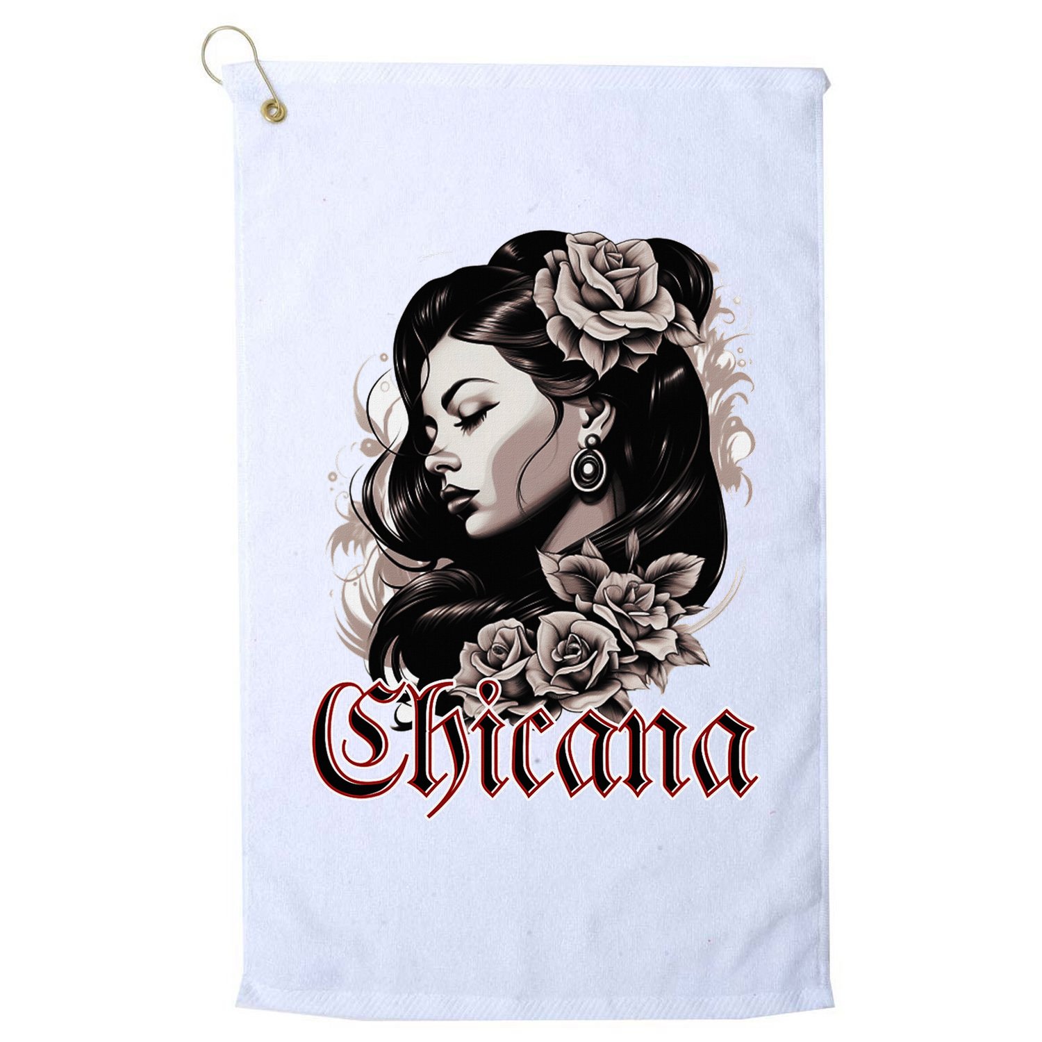 WomanS Chola Hispanic Latino Mexican Chicano Cholo Chicana Golf Towel