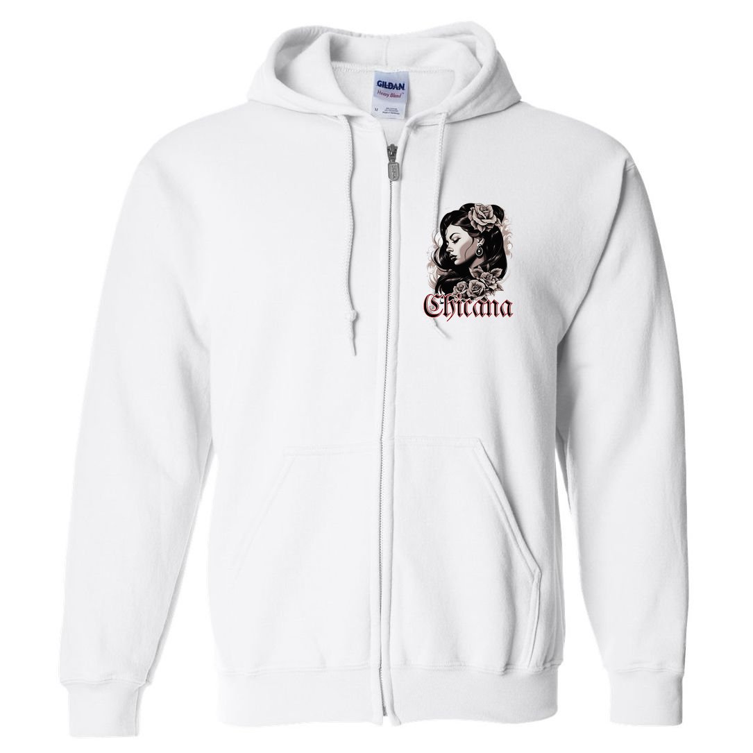 WomanS Chola Hispanic Latino Mexican Chicano Cholo Chicana Full Zip Hoodie