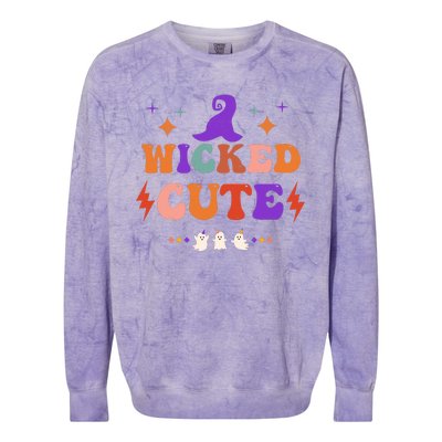 Wicked Cute Halloween Gift Colorblast Crewneck Sweatshirt