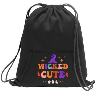 Wicked Cute Halloween Gift Sweatshirt Cinch Pack Bag