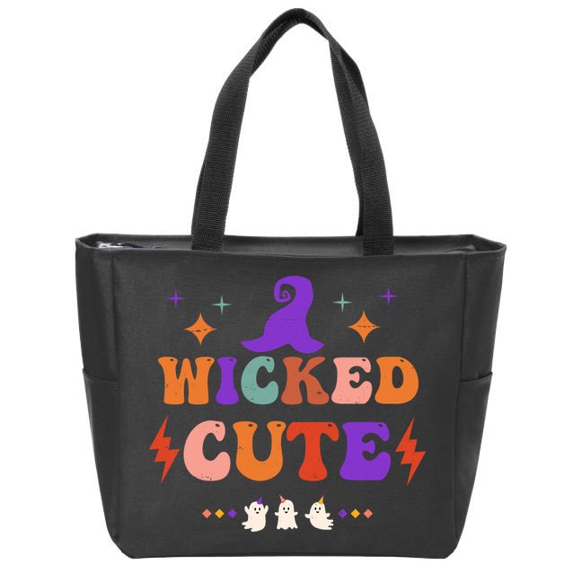 Wicked Cute Halloween Gift Zip Tote Bag