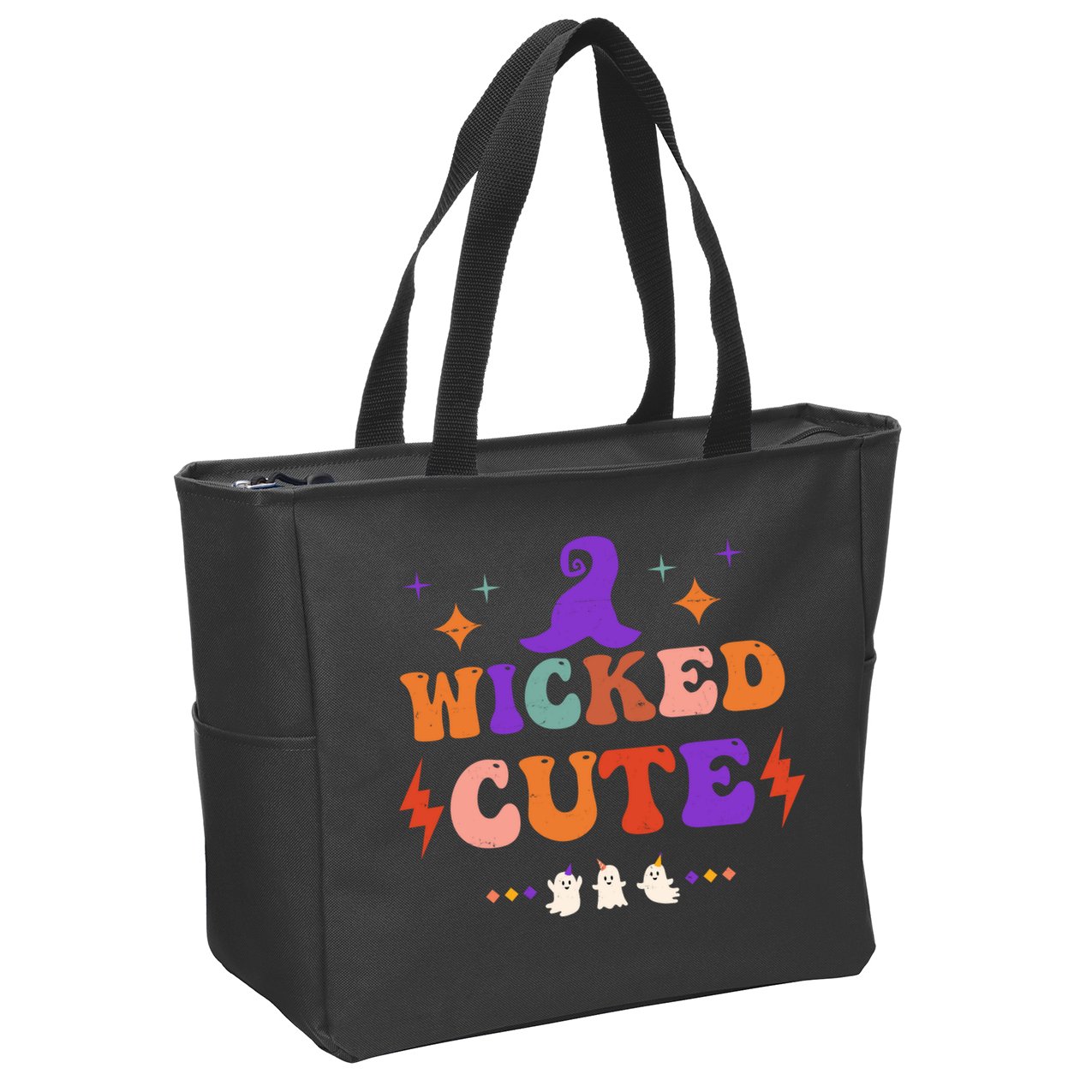 Wicked Cute Halloween Gift Zip Tote Bag