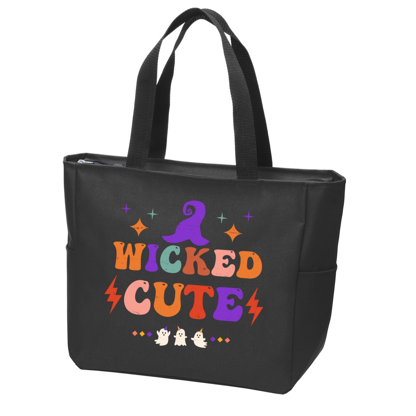 Wicked Cute Halloween Gift Zip Tote Bag