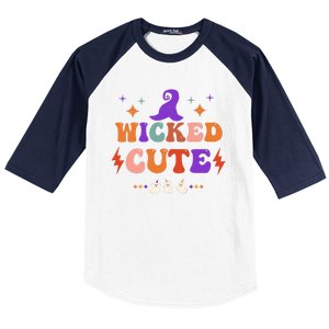 Wicked Cute Halloween Gift Baseball Sleeve Shirt