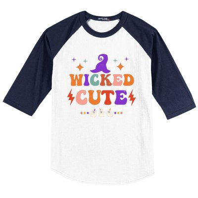 Wicked Cute Halloween Gift Baseball Sleeve Shirt