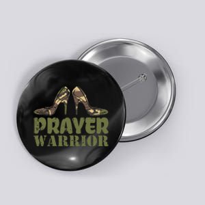 Womens Camo Heels Prayer Warrior Faith God Jesus Christian Women Button