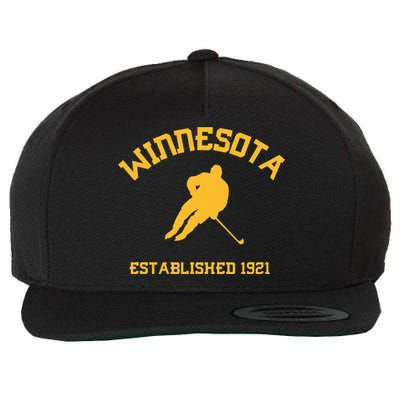 Winnesota College Hockey Fan Wool Snapback Cap