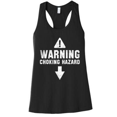 Warning Choking Hazard Costume Funny Easy Halloween Gift Women's Racerback Tank