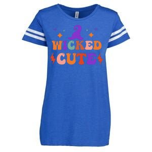 Wicked Cute Halloween Witch Enza Ladies Jersey Football T-Shirt