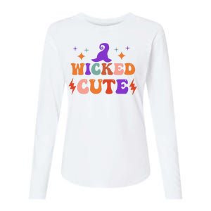 Wicked Cute Halloween Witch Womens Cotton Relaxed Long Sleeve T-Shirt