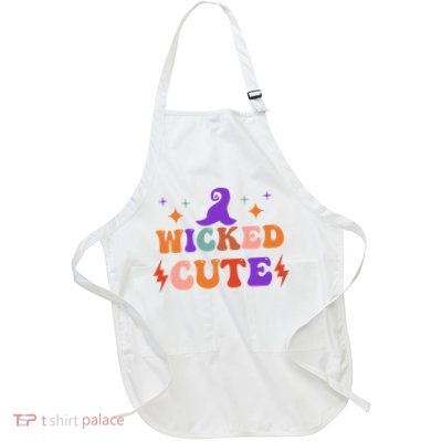Wicked Cute Halloween Witch Full-Length Apron With Pockets